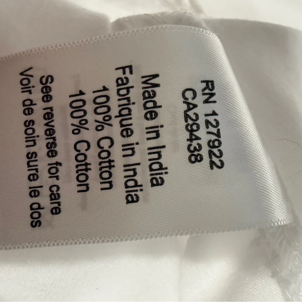 100% Cotton Elegant White Women's dress with embroidered & lining